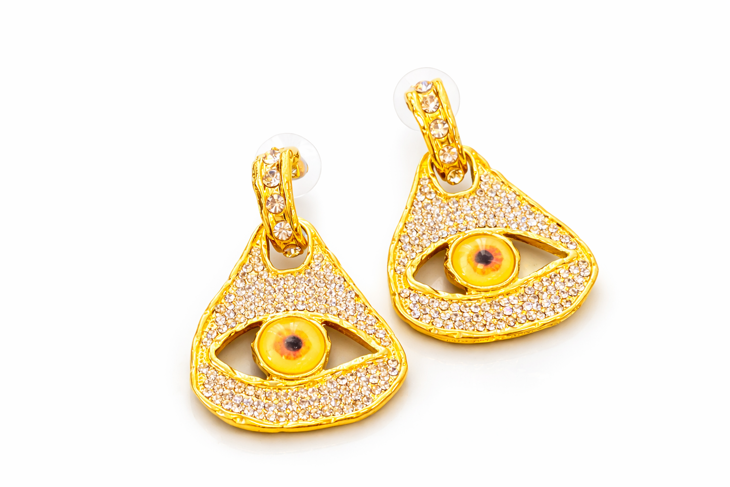 Evil eye Gold Earrings