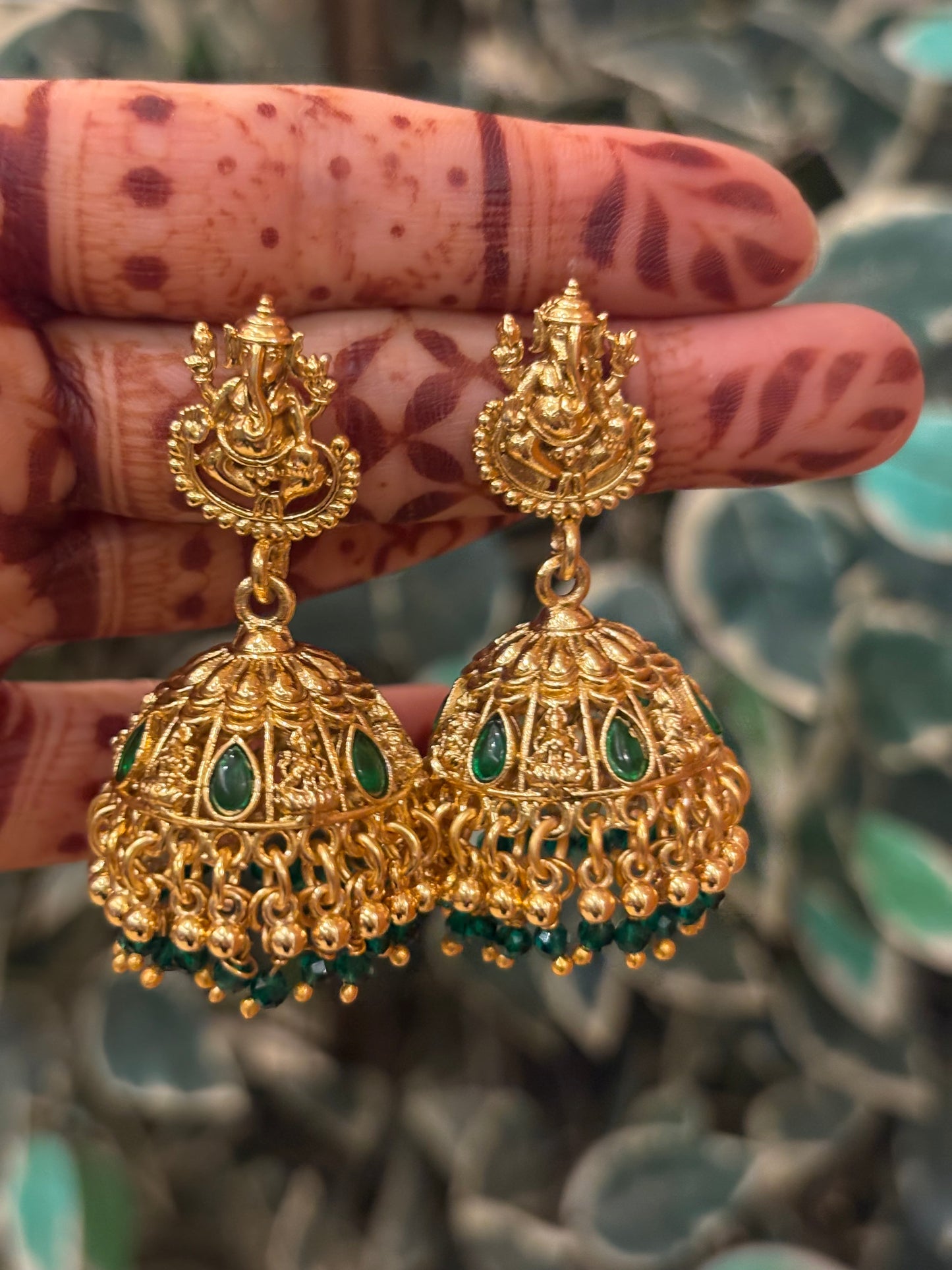 Temple Ganesha Jhumka