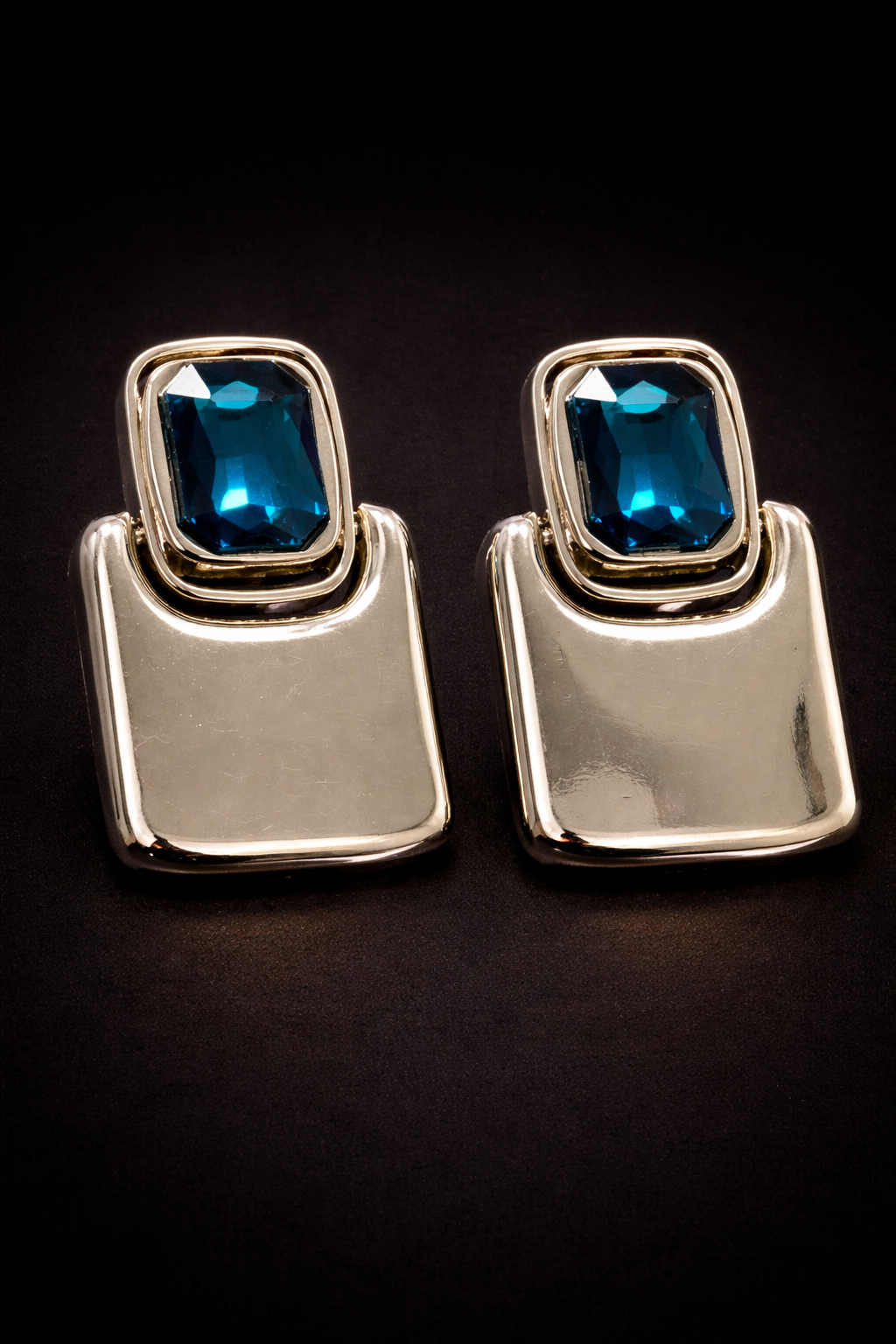 Blue Silver Earrings