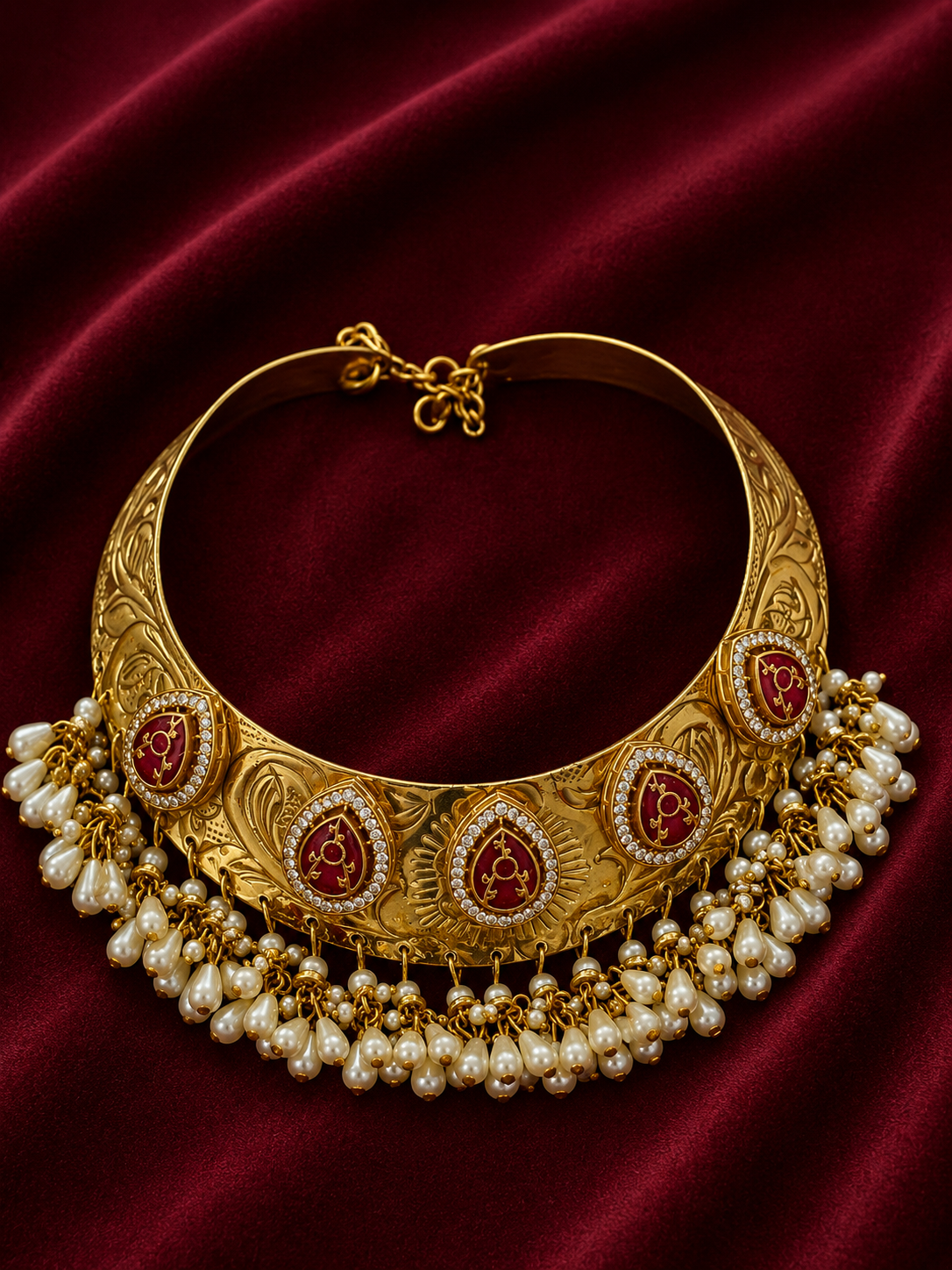 Gold Pearl drop hasli