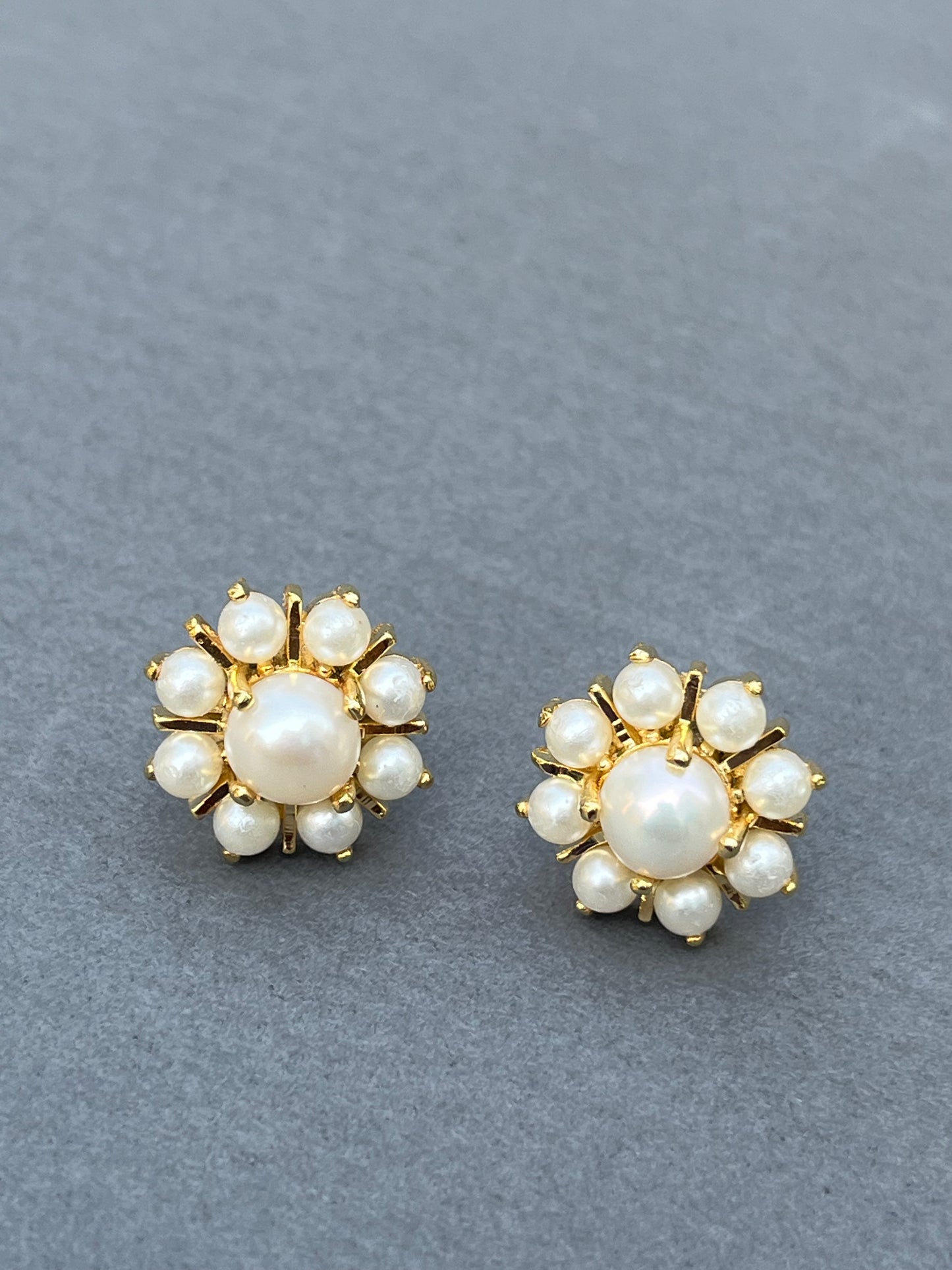 Pearl floral studs