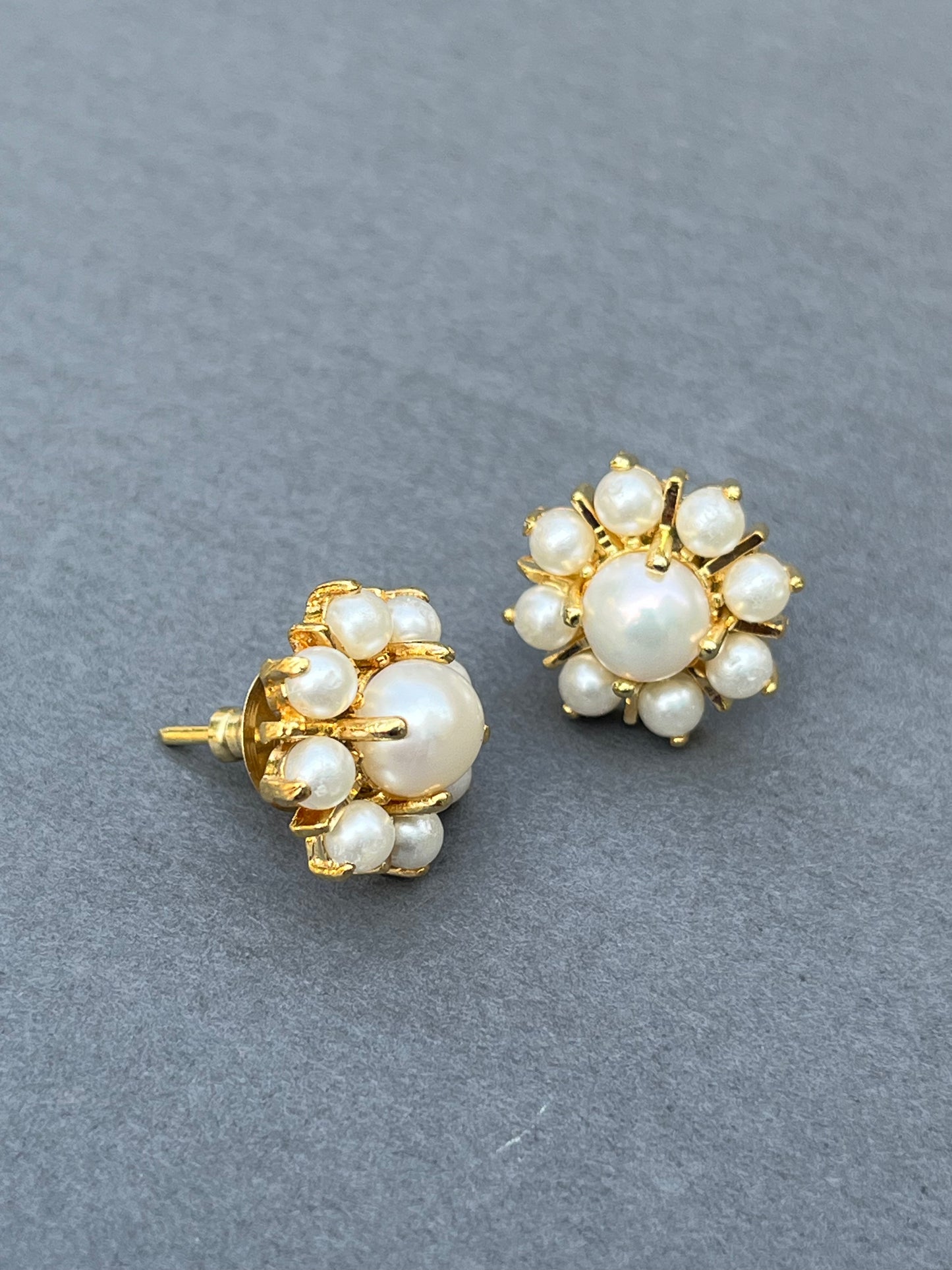Pearl floral studs