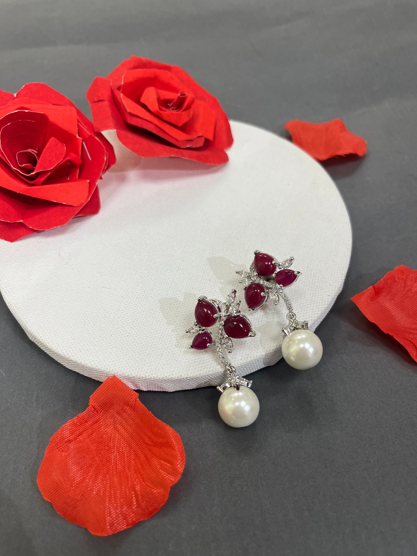 Ruby Pearl earrings
