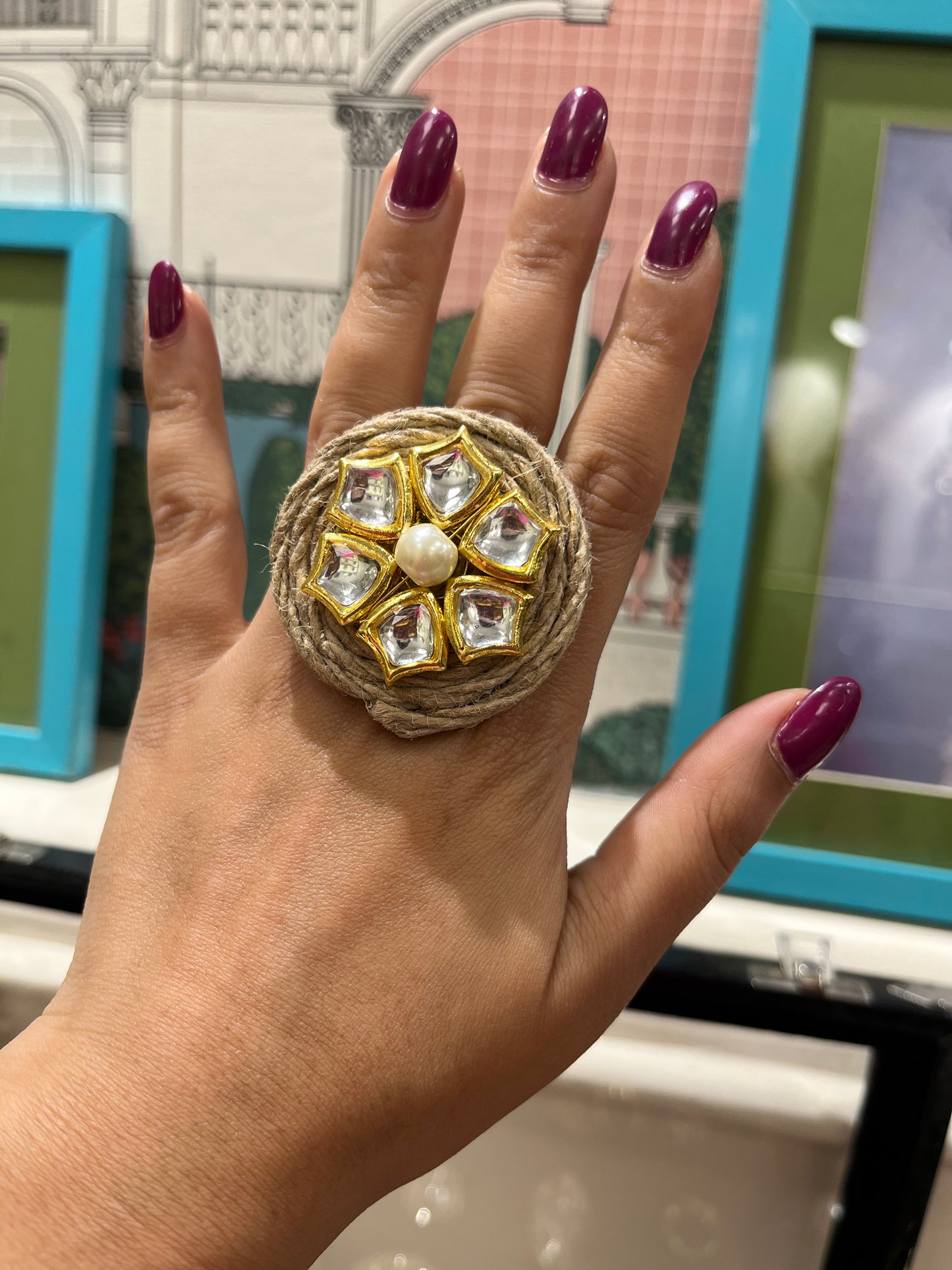 Kundan jute ring