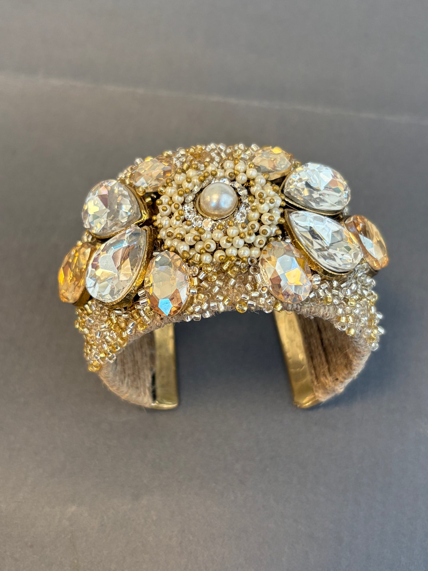 Swaroski Jute Cuff