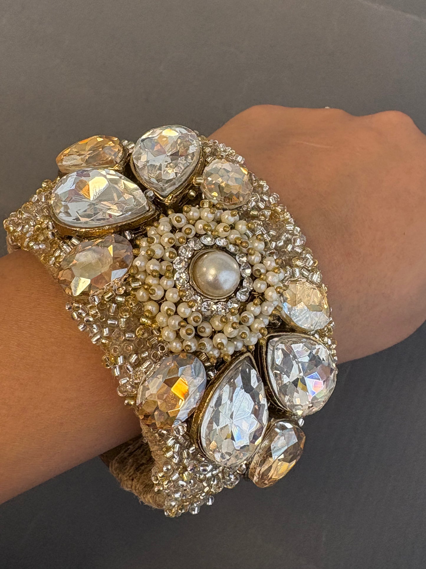 Swaroski Jute Cuff
