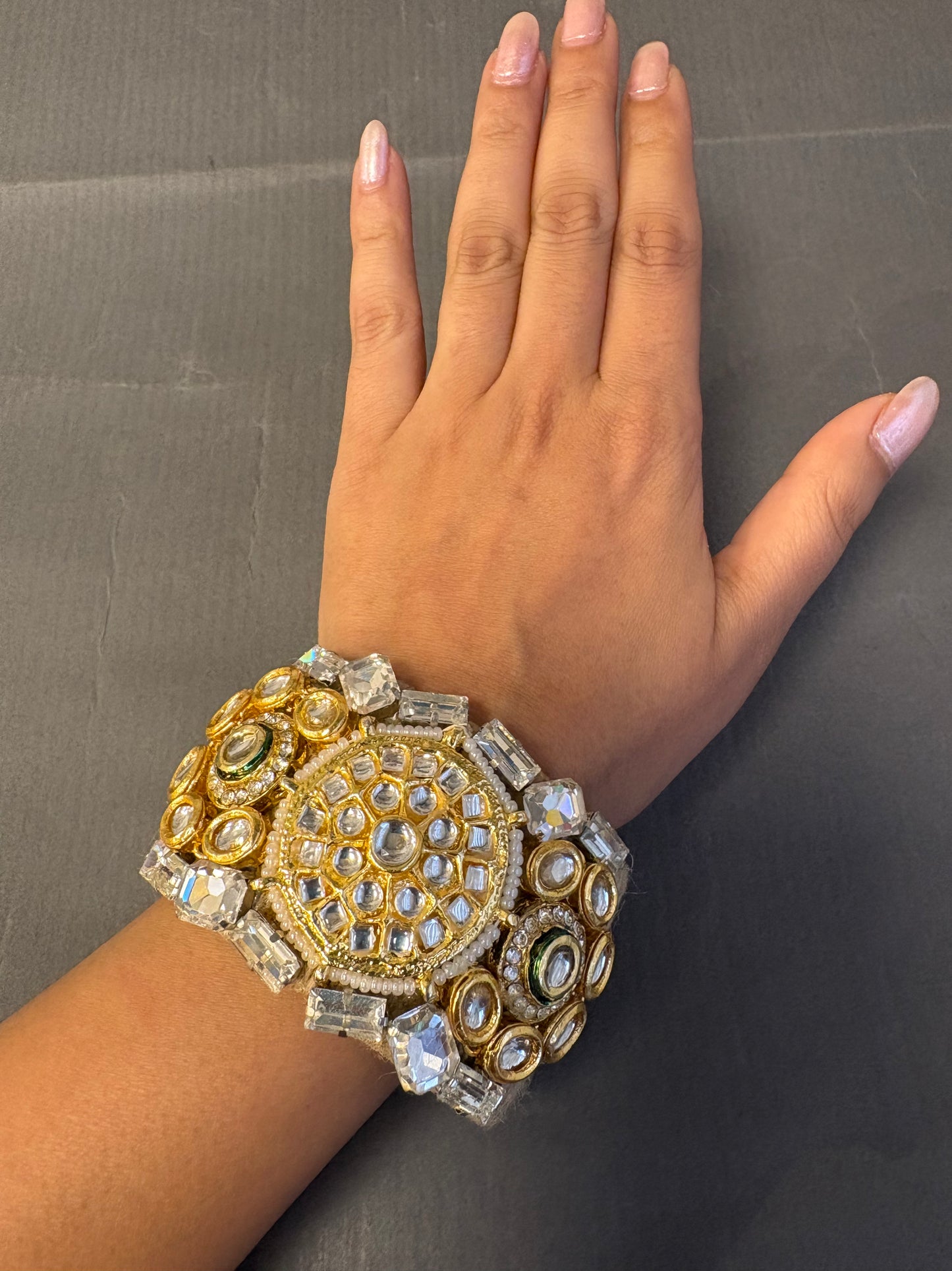 Kundan Swaroski Cuff