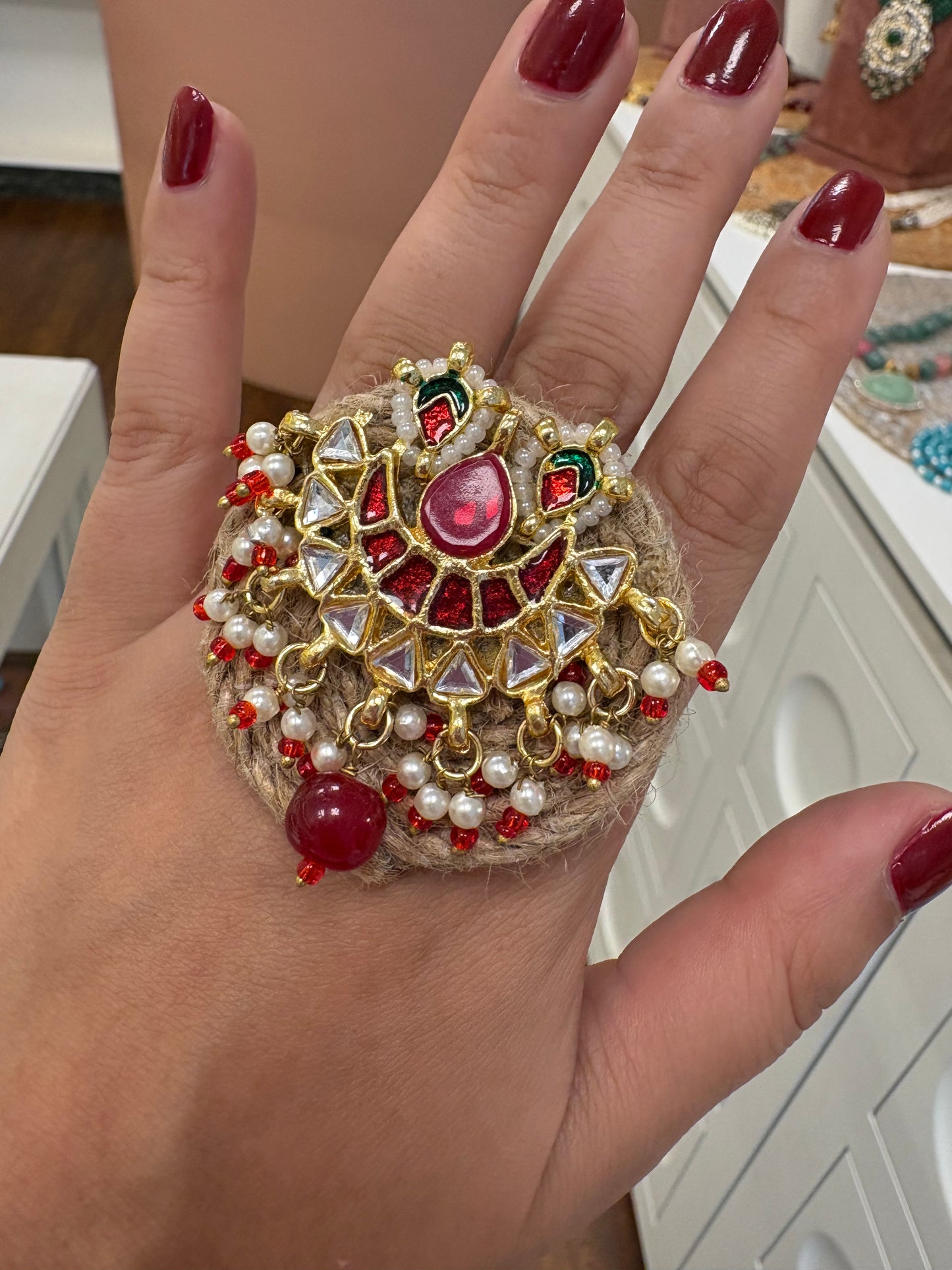 Traditional wedding jute ring
