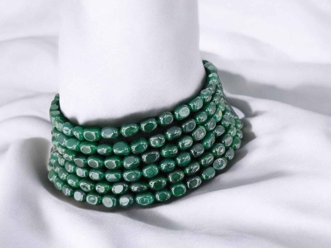 Six Layer Emerald Choker