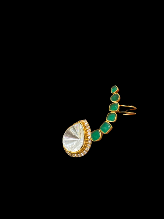 Emerald Polki Earcuff