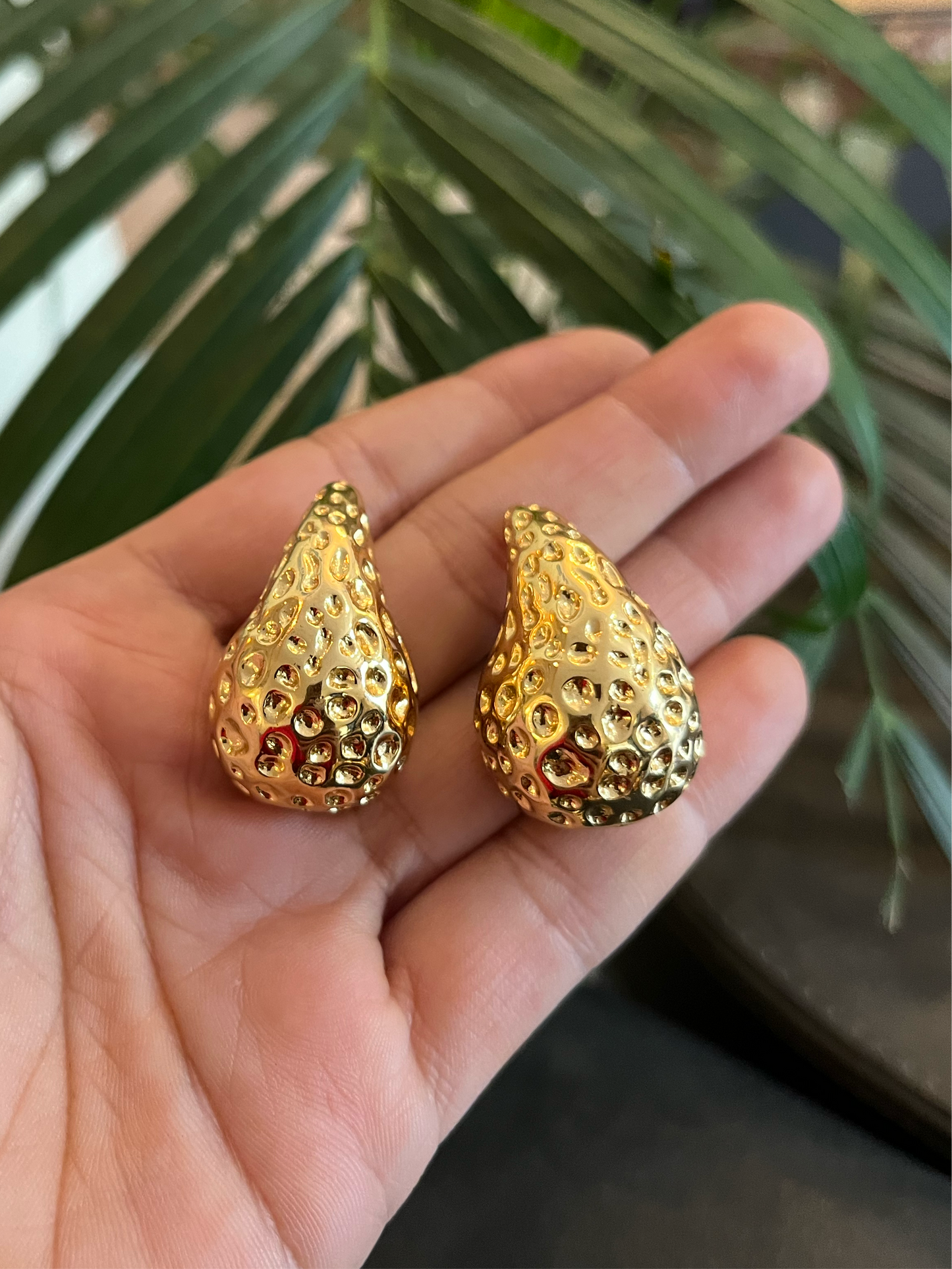 Gold drop earrings