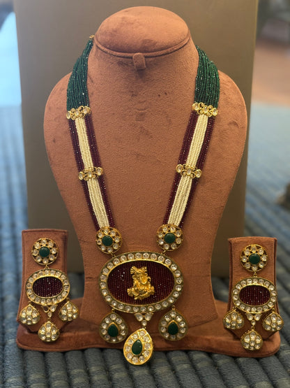 Ganesha Kundan long set