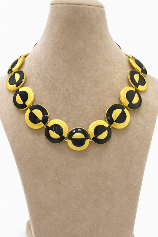 Gold Black necklace