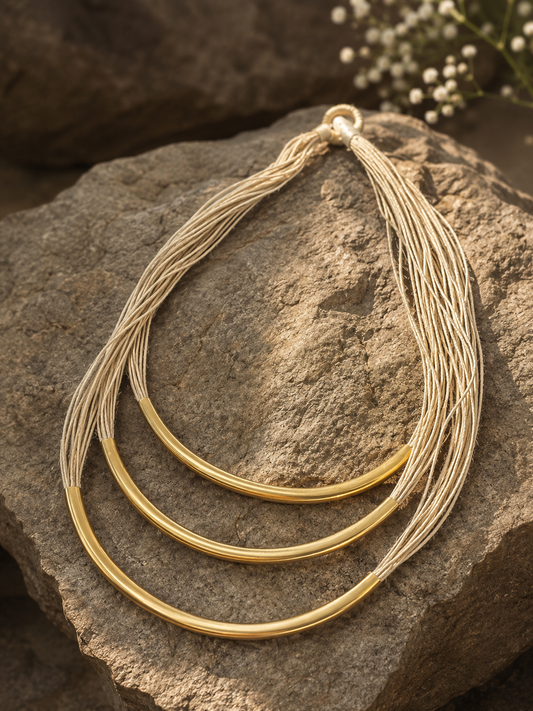 Jute Pipe Necklace