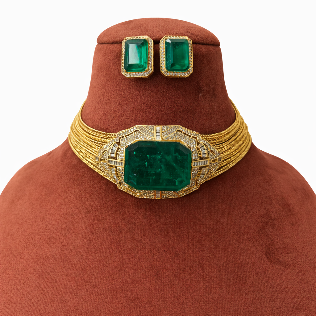 Green Emerald Choker