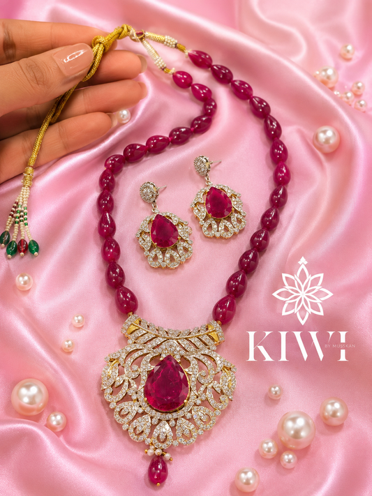 Ruby Pendant Set