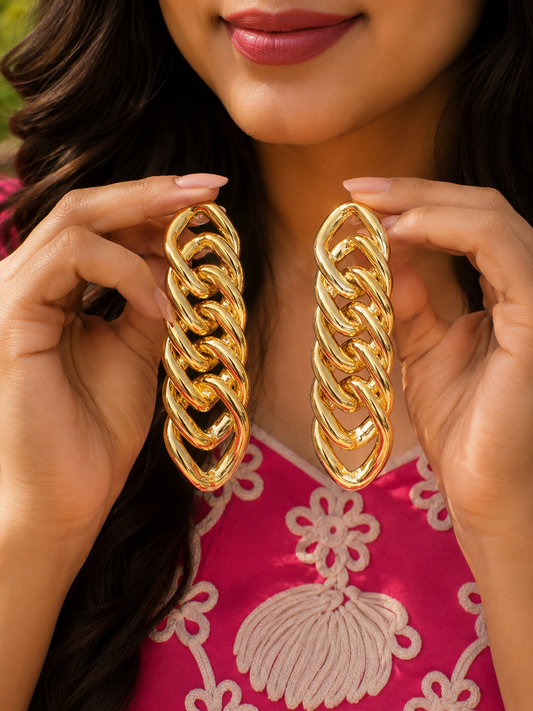 Golden Chain Earrings
