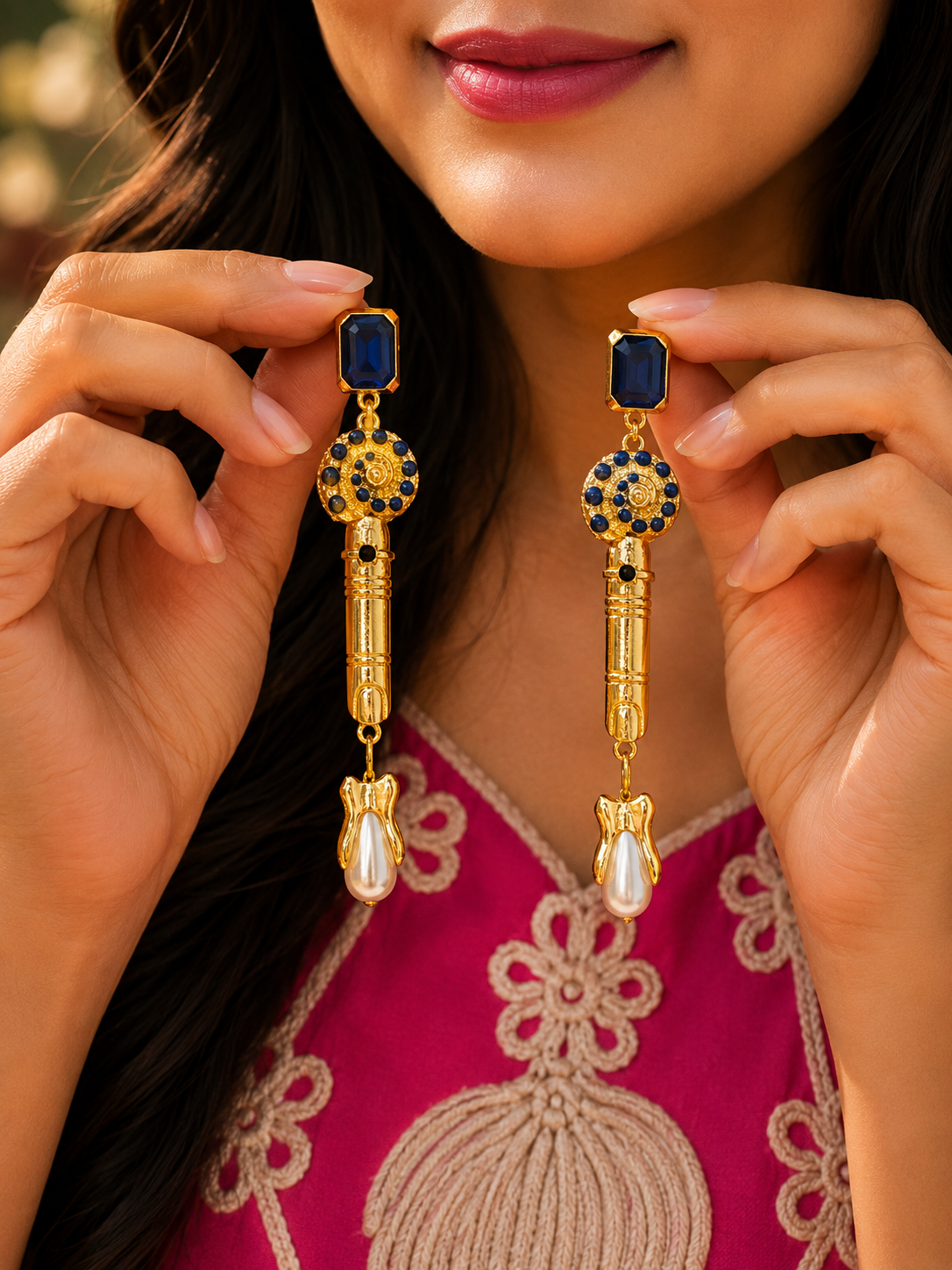 Blue stone Earrings