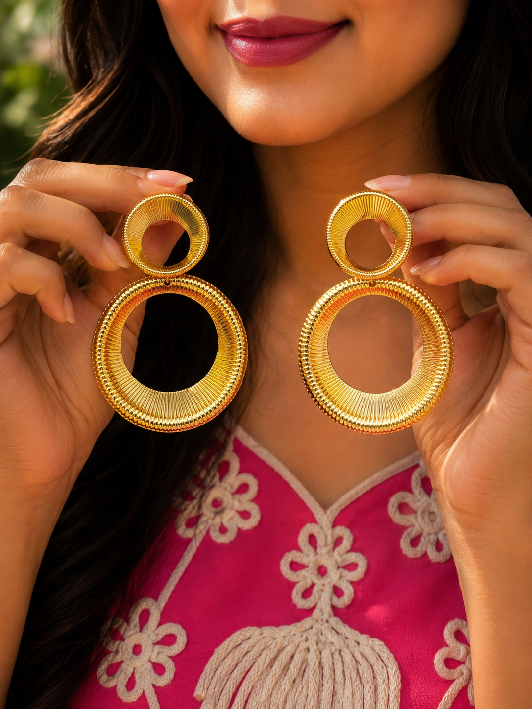 Gold Circle Earrings