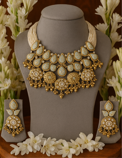 Polki Enamel Wedding set