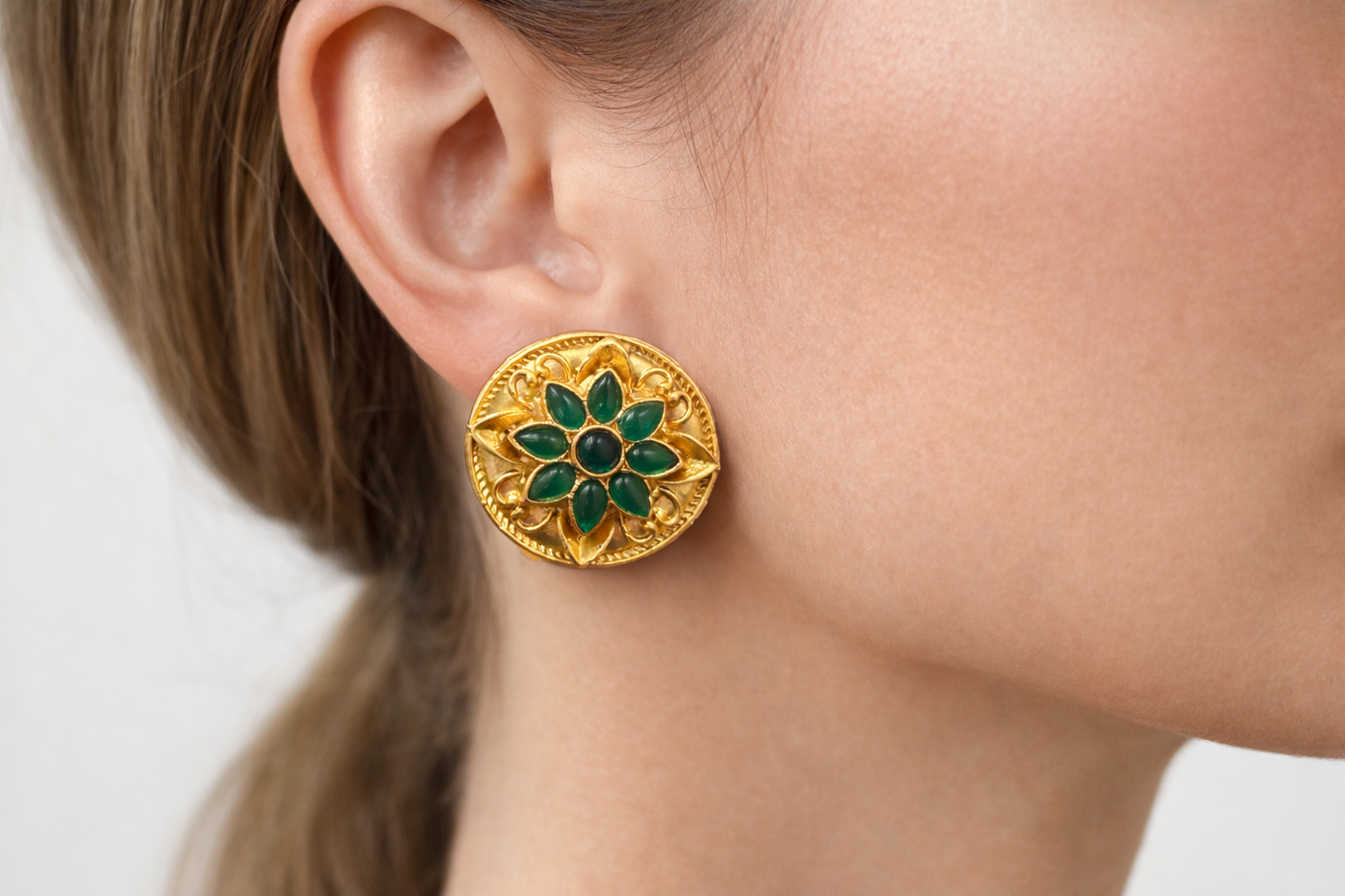 Gold Temple Studs