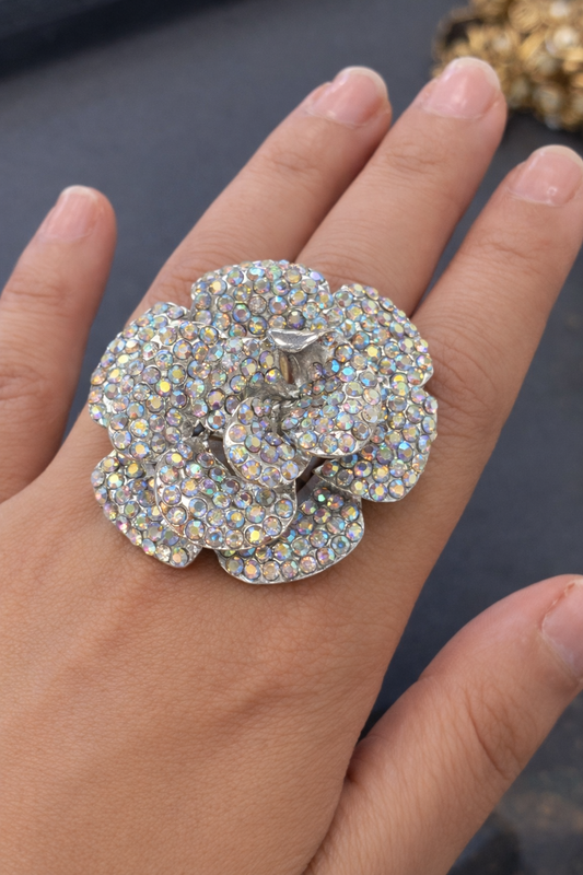 Floral Swaroski Ring