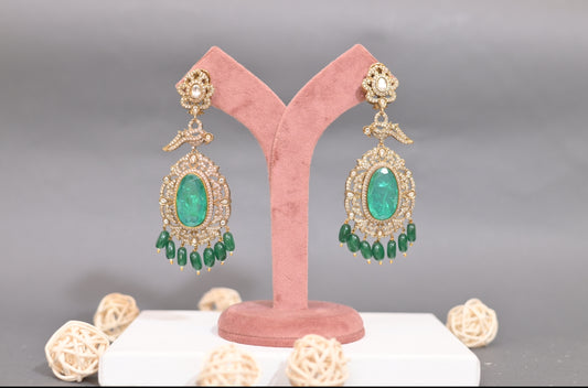 Emerald Regal Victorian earrings