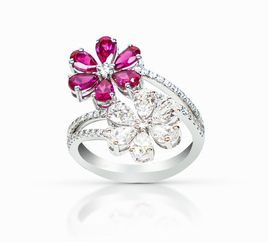 Ruby diamond lab ring