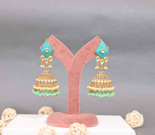 Turquoise Jhumka