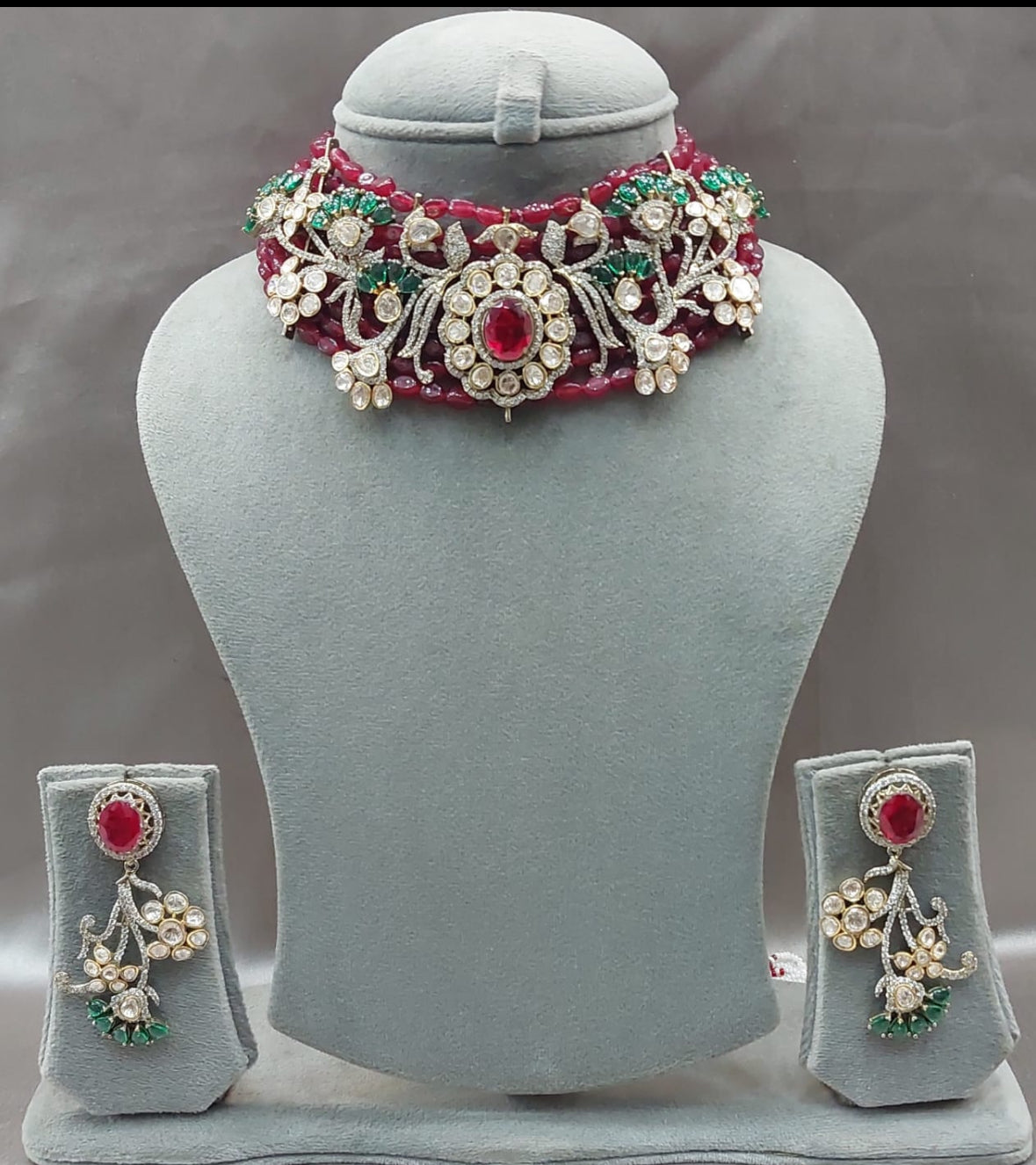 Ruby Polki Choker Set