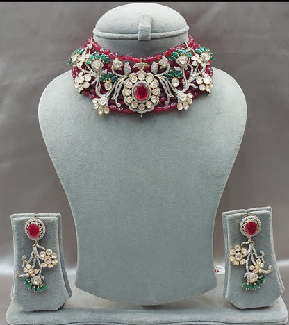 Ruby Polki Choker Set