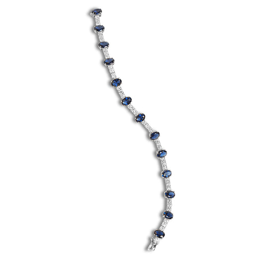 Blue Sapphire Lab Bracelet