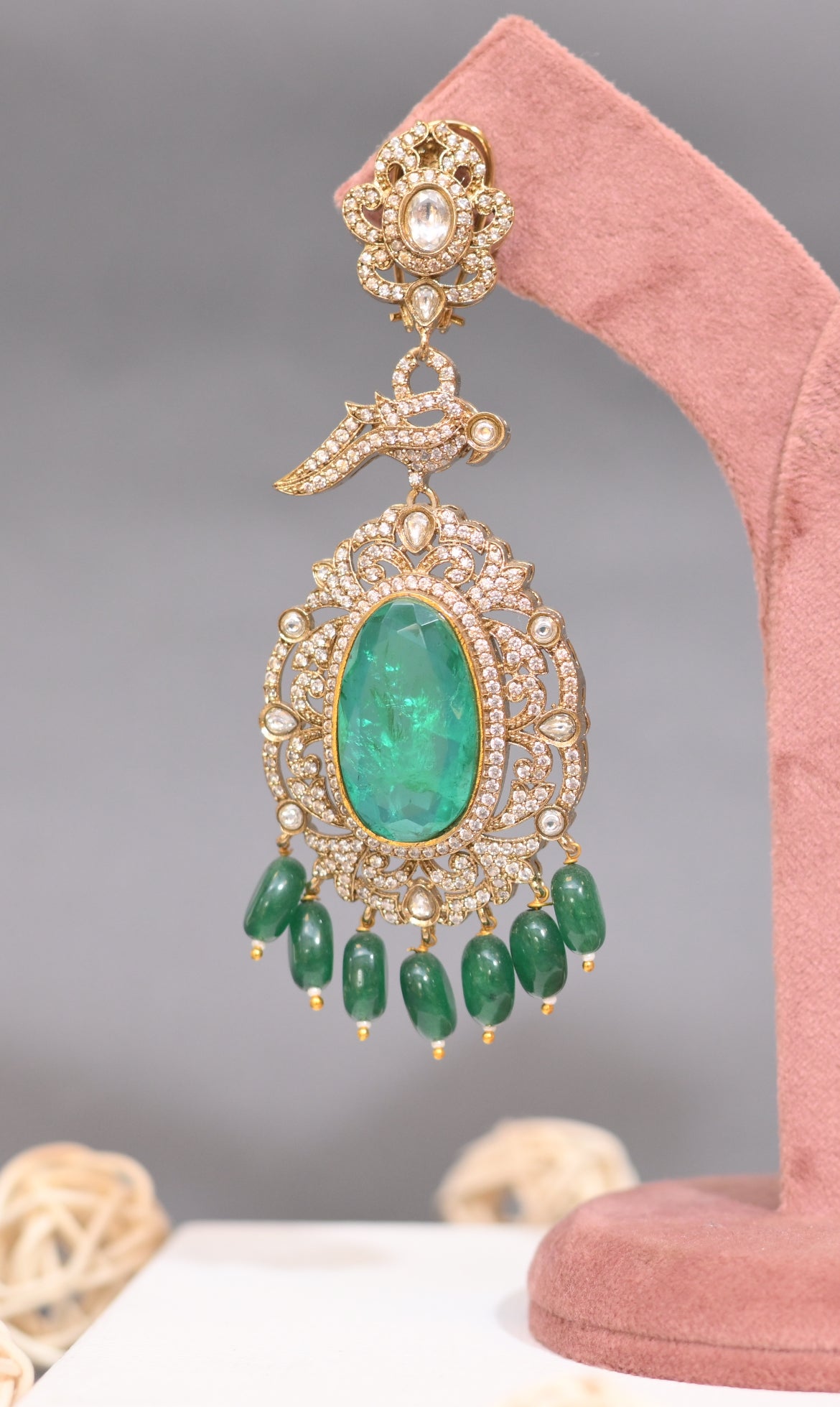 Emerald Regal Victorian earrings