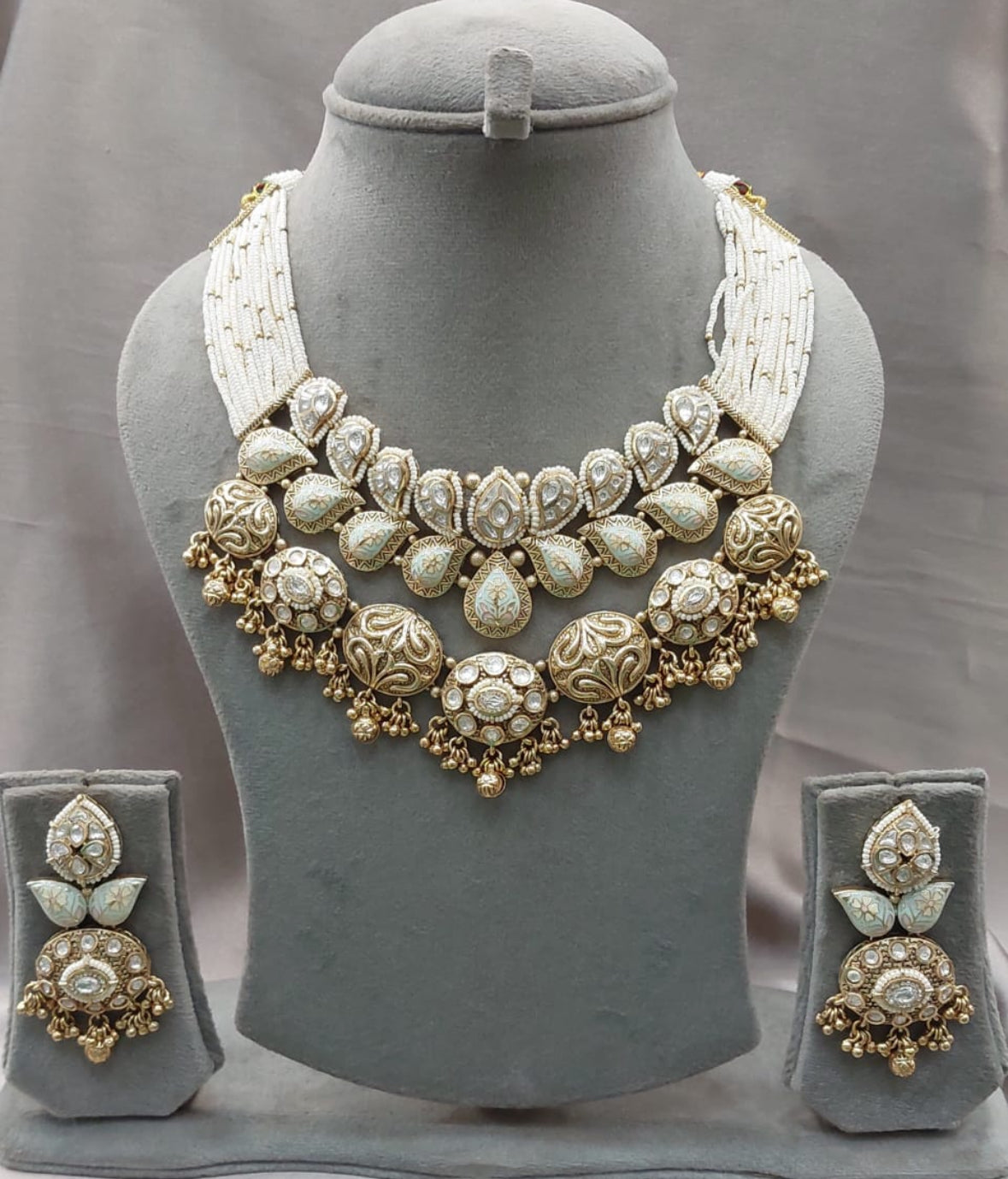 Polki Enamel Wedding set