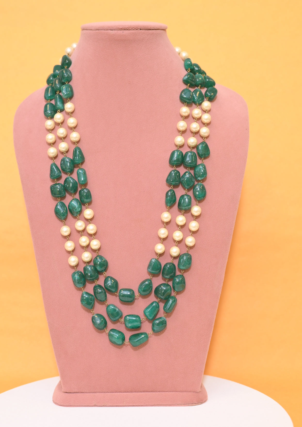 Energy emerald statement necklace