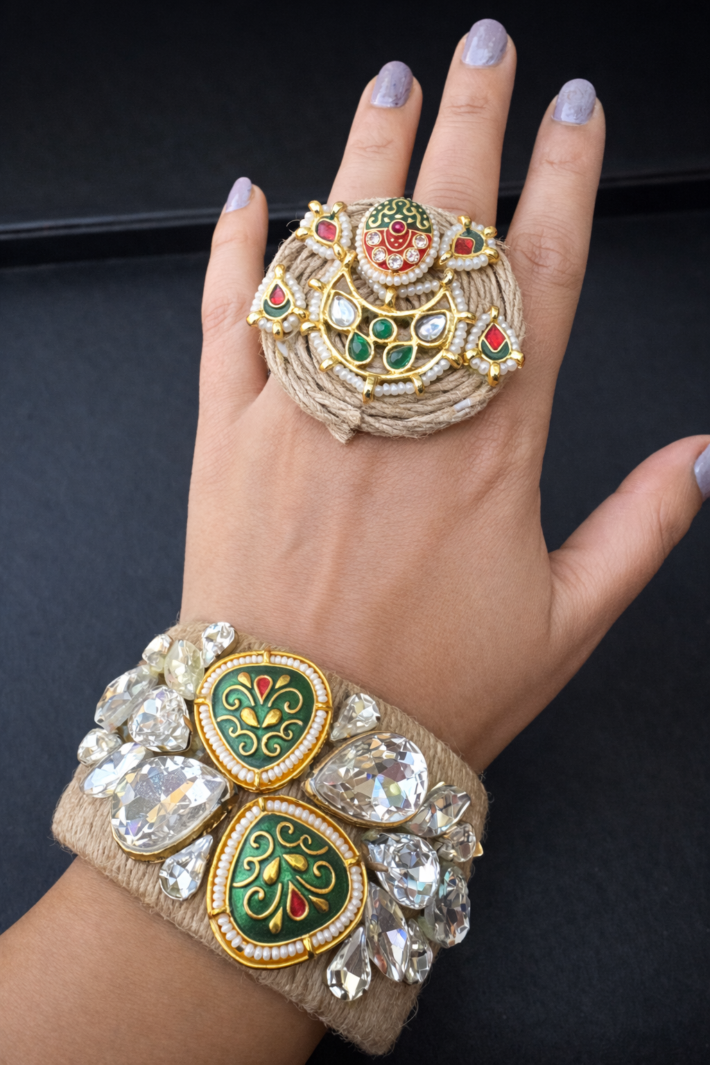 Jute combo -Handcuff +ring