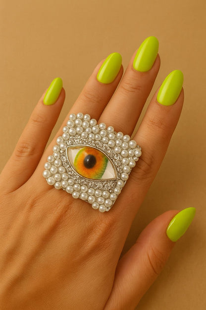 Evil Eye Square Ring