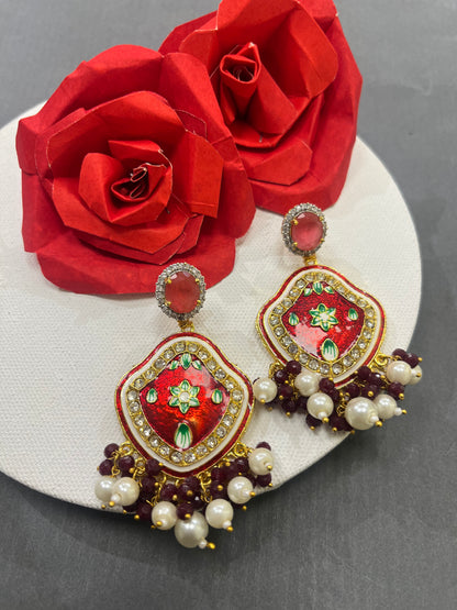 Traditional Enamel Earrings