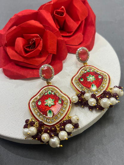 Traditional Enamel Earrings