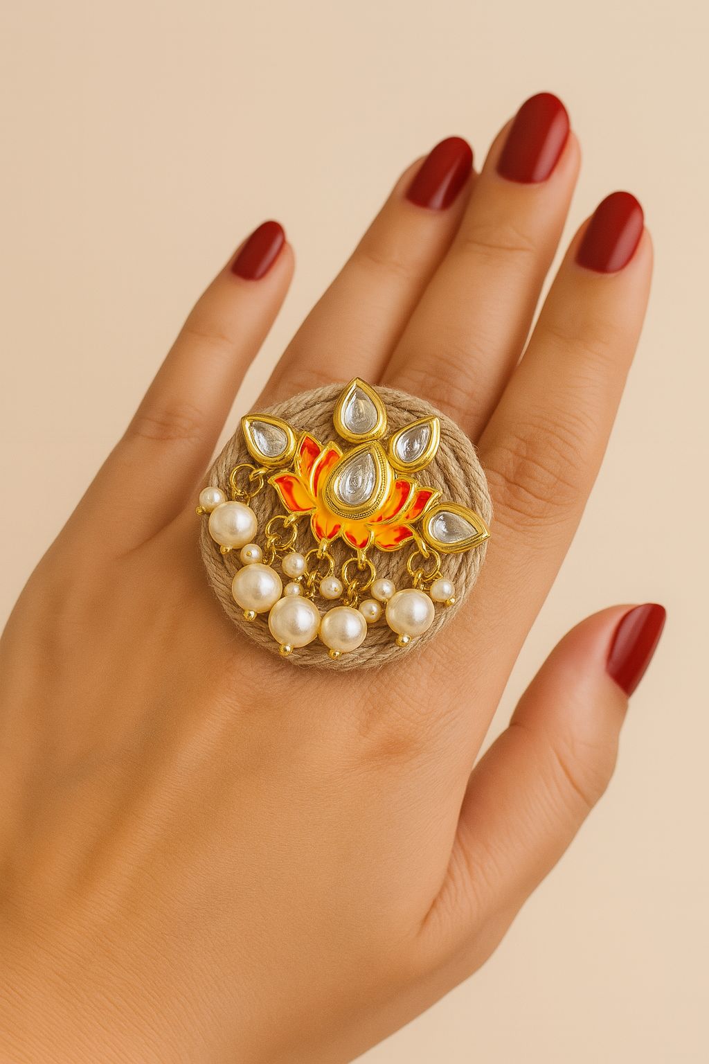 Lotus Jute Ring