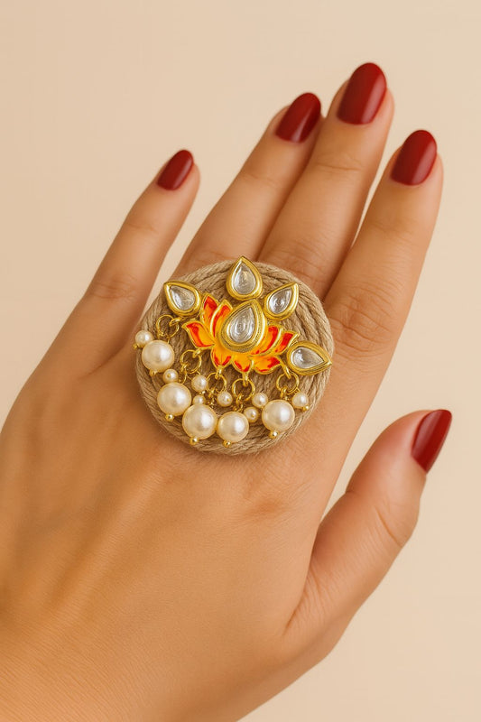 Lotus Jute Ring