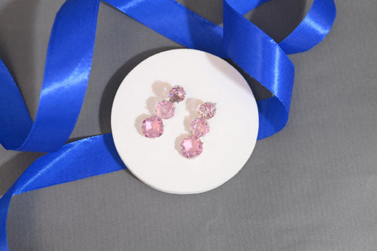 Soft pink earrings