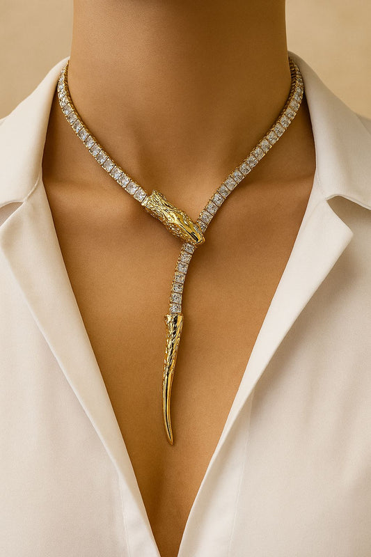 Zircon serpentine necklace