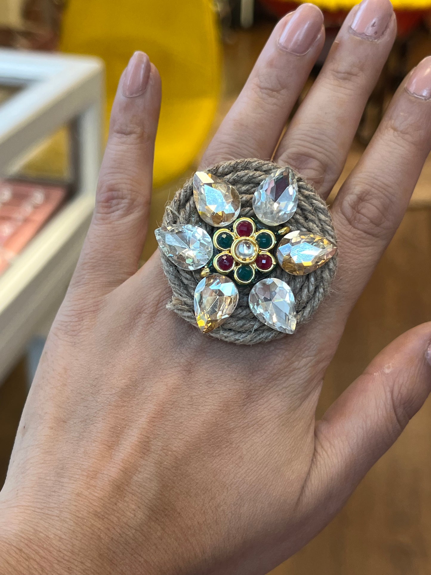 Swaroski flower ring