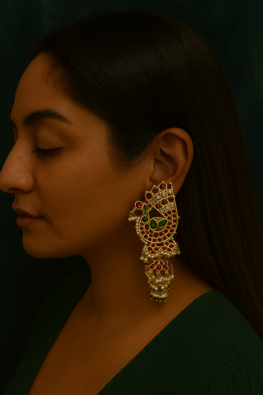 Traditional Peacock Earrings