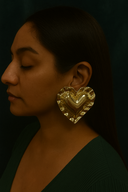 Bold Heart Gold earrings