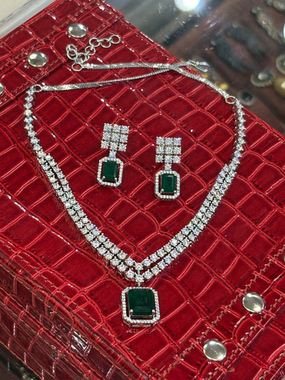 Emerald Diamond Set