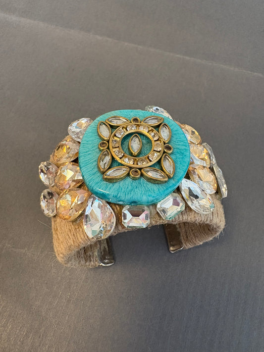 Turquoise Swaroski Cuff