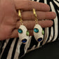 White enamel fashion earrings