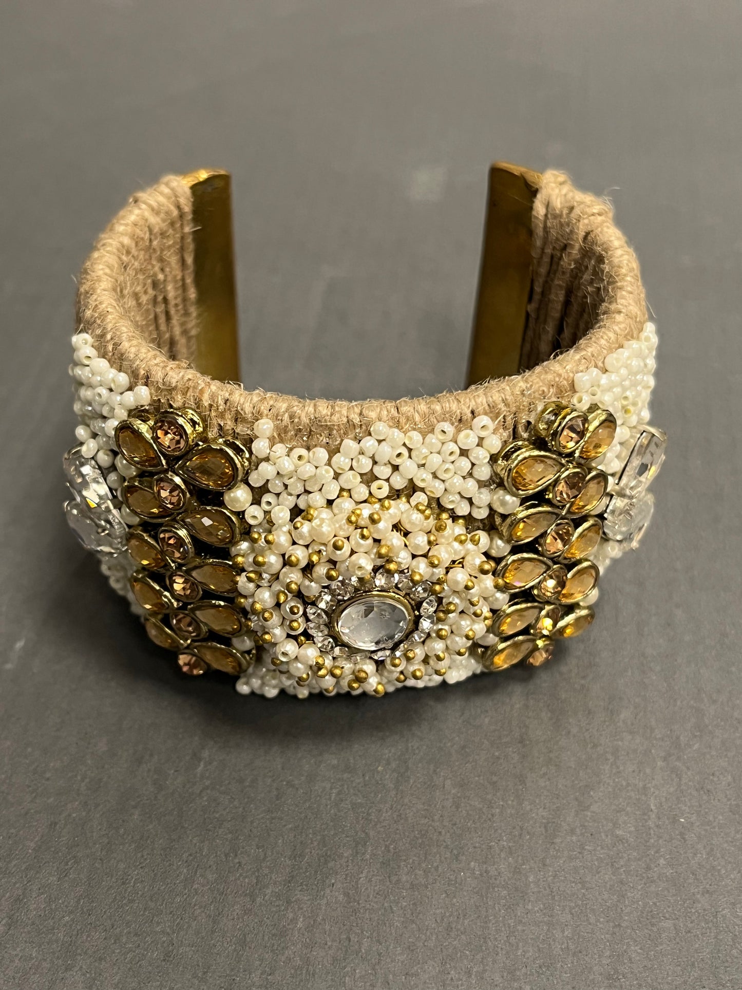 Pearl flower cuff